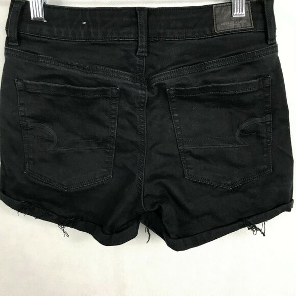 American Eagle Shorts Womens Sz‎ 6 Black Jeans Next Level Flex Denim 3 in - Picture 3 of 6